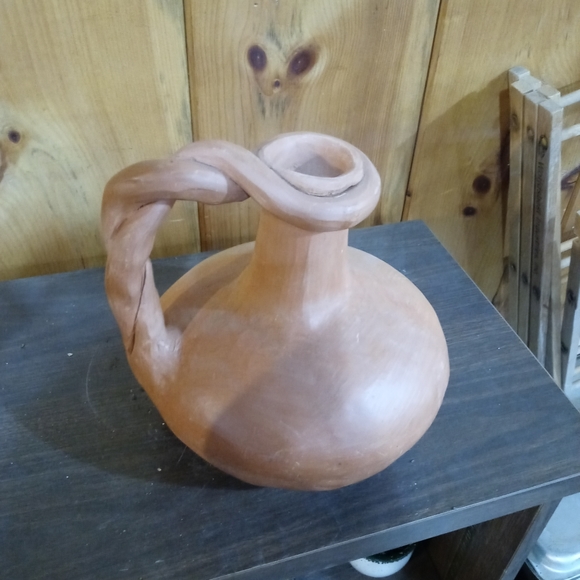 Primitive Clay Handmade Pitcher - Picture 5 of 9